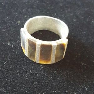 NEW Solid Peruvian Silver 950 Ring  size 7